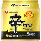 SHIN RAMYUN WITH SPICY CHICKEN (BUNDLE) 120G*5*8